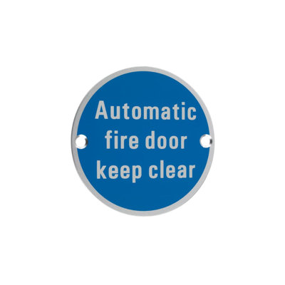 Automatic Fire Door Keep Clear Sign