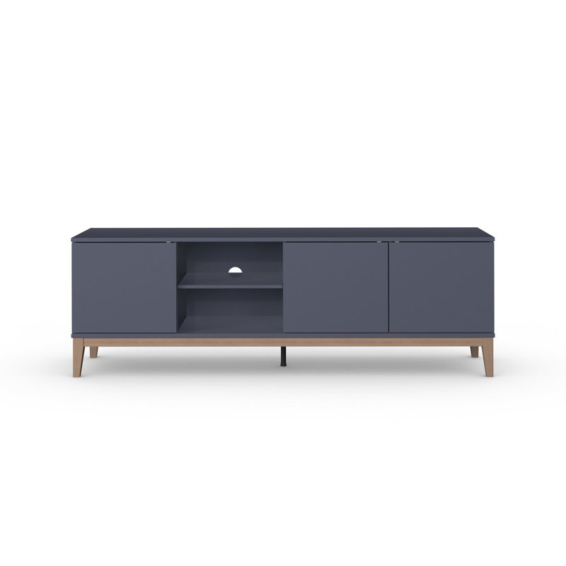 Arlenis Unfinished TV Stand with Fireplace Included, Grey