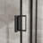 36x36x72 in Aluminum Framed Corner Shower Enclosure - 1/4 in Clear Tempered Glass, Sliding Door Black Finish