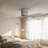 52 Inch Flush Mount Ceiling Fan Dc 3 Carved Wood Fan Blade Noiseless Reversible Motor Remote Control Without Light
