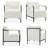 Stolle Modern Corduroy Upholstered Armchair with Metal Frame-259872550