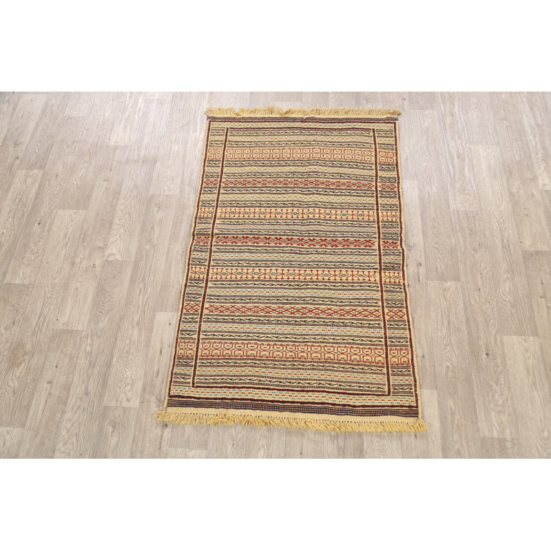 Tapis géométrique kilim 3 x 5