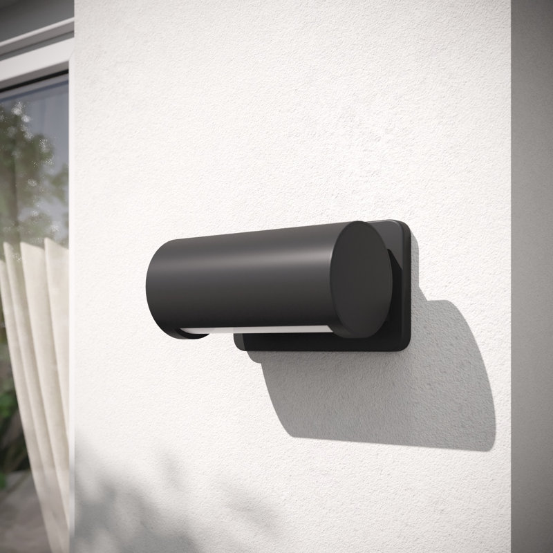 Applique murale à DEL en aluminium Bayyinahi 120 Volt - Éclairage résistant aux intempéries pour les espaces extérieurs, Noir