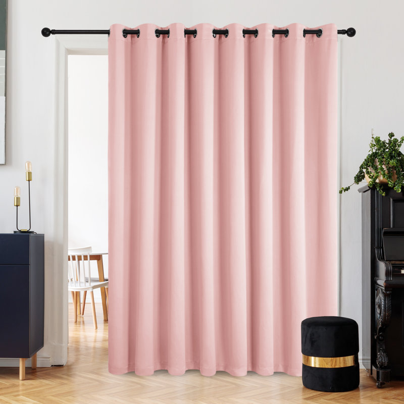 Blackout Curtain Single Panel, `100" W x 84" L, Pink