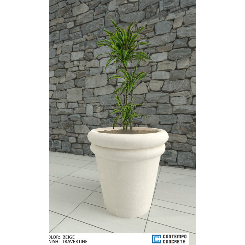 Jardinière Grand Freya, Beige travertin