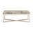 Leather Handmade Cowhide Home Bench with Silver Metal Base