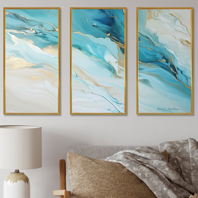 Orrie - Glacier Canvas Wall Art Set