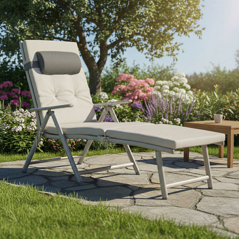 183cm Long Single Chaise, White/White