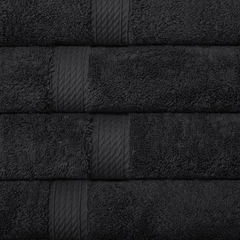 Coton luxueux et hautement absorbant Renata, Noir