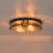 Clear Hammered Glass Flush Mount-1429689399