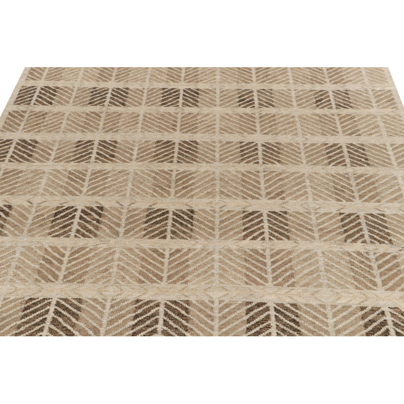 Scandinavian Wool Geometric Area Rug, Rectangle 14' x 20'