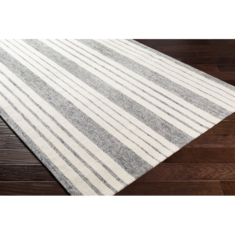 Louisa Striped Handmade Flatweave Area Rug, Rectangle 2' x 3'