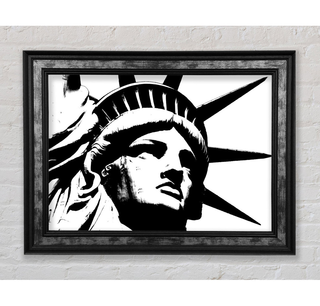 New York Die Freiheitsstatue B N W - Druck