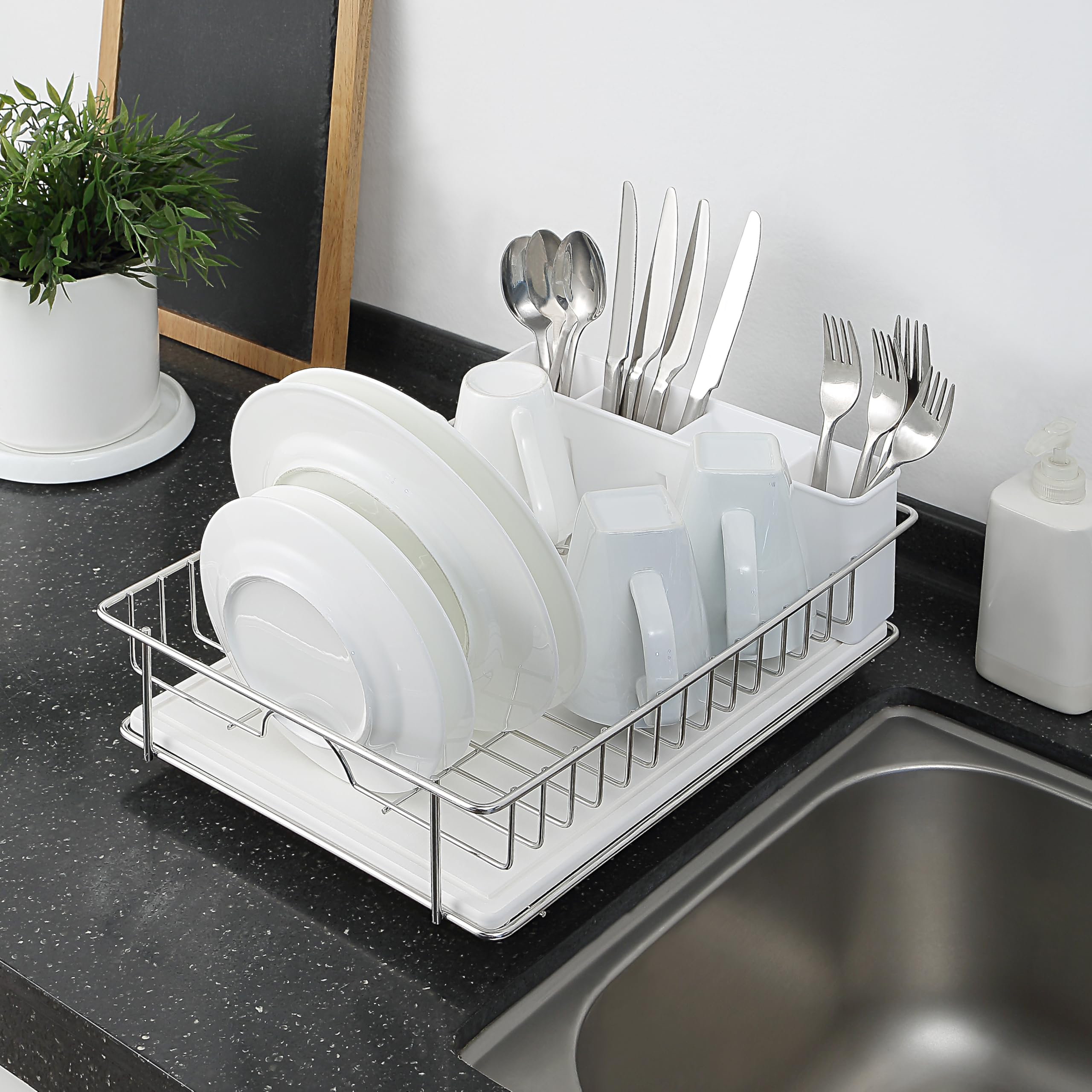 ZHONGSHANJUXING Rust Resistant Countertop Dish Rack (Grey) | Wayfair