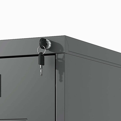 4 Drawer File Cabinet with Lock Metal Vertical File Cabinet