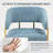 Modern 22" Seat Wide Metal Frame Chenille Upholstered Armchair Dining Chair Set of 2 (Blue)-539427122