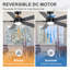 Ventilateur de plafond moderne de 107 cm (42 po) avec lumière et télécommande, moteur CC réversible silencieux, ventilateur de plafond à DEL 3CCT avec 6 vitesses et minuterie-2062016011