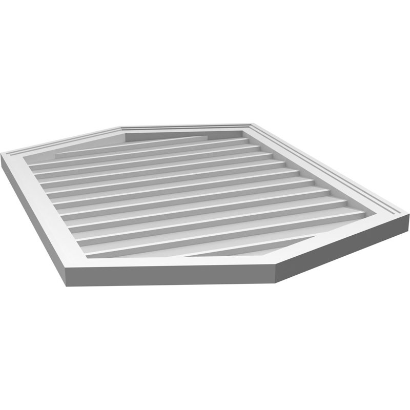 Ventilé vertical à pignon vertical 4/12 po, H 38 po x l 28 po x P 1,5 po