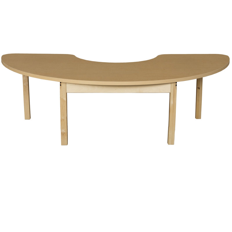 Table d'activité demi-cercle, H 15 po x L 64 po x l 22 po