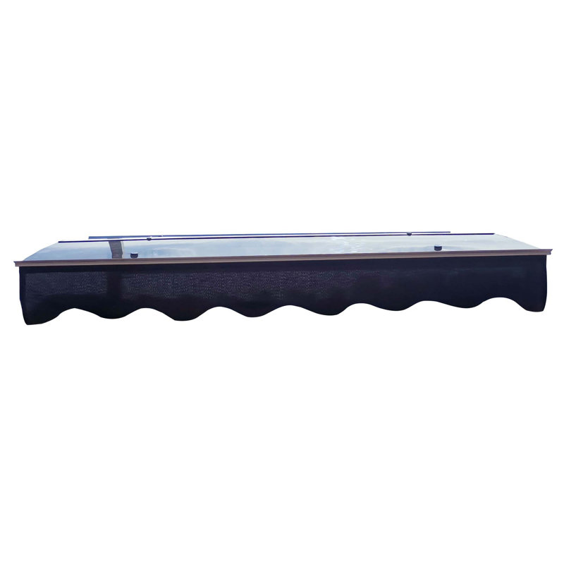 Premium Quality Door Window Awning with Polycarbonate Sheet and Aluminum Alloy Brackets, Grey/Brown