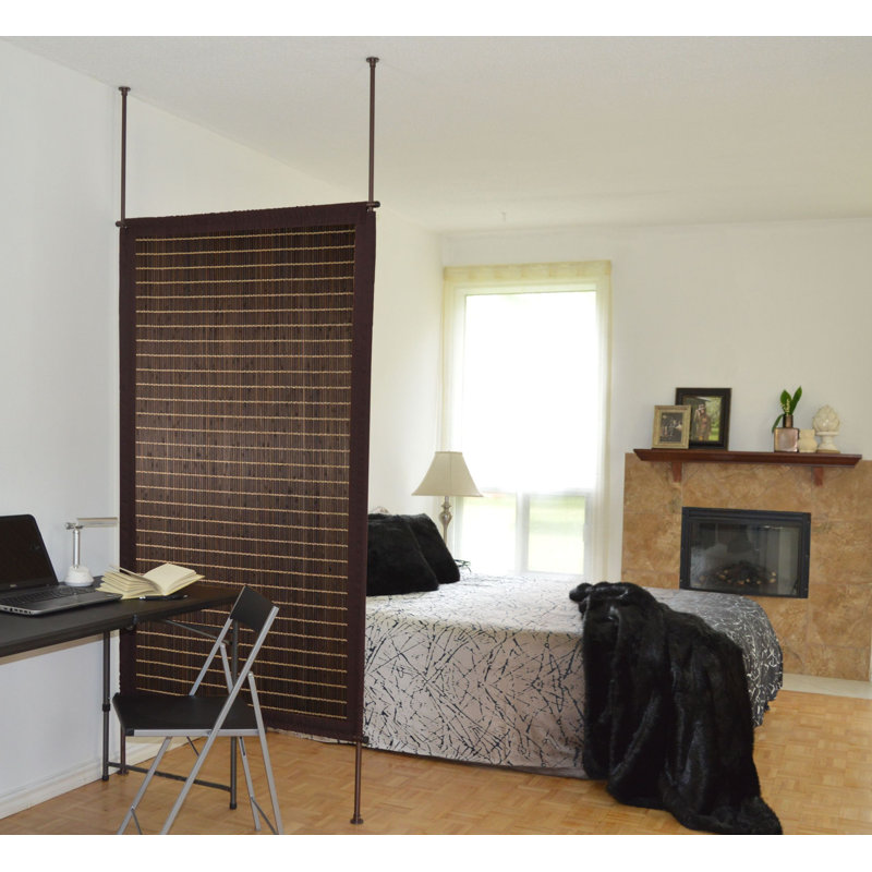 Paravent simple en métal l 38 po x H 68 po Lapierre, Noyer / Espresso