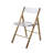 Transparent Acrylic Folding Chair with Stainless Steel Frame and Footrest – Stackable Open-Back Side Chair-98417985