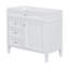 Meuble-lavabo de 36 po sans lavabo supérieur, armoire de rangement moderne avec 2 tiroirs et un tiroir basculant, structure en bois massif (n'inclut pas le lavabo)-122040242-122040240