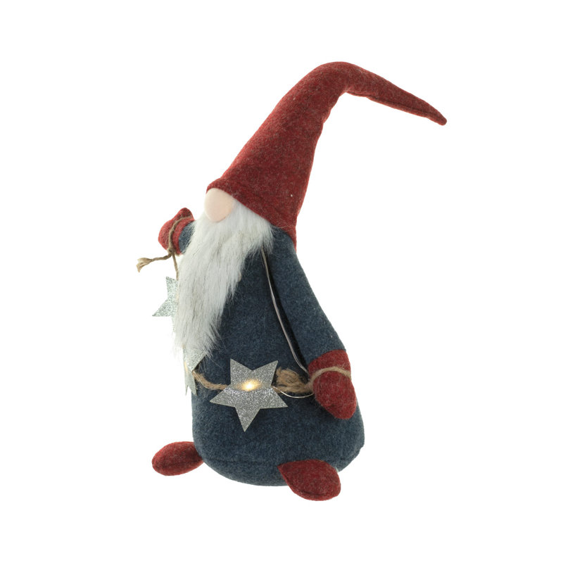 Gnome à DEL debout agitant