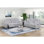 Ensemble de 2 fauteuils inclinables gris clair et gris clair