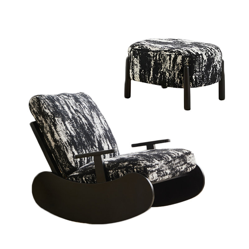 Chaise berçante en bois massif