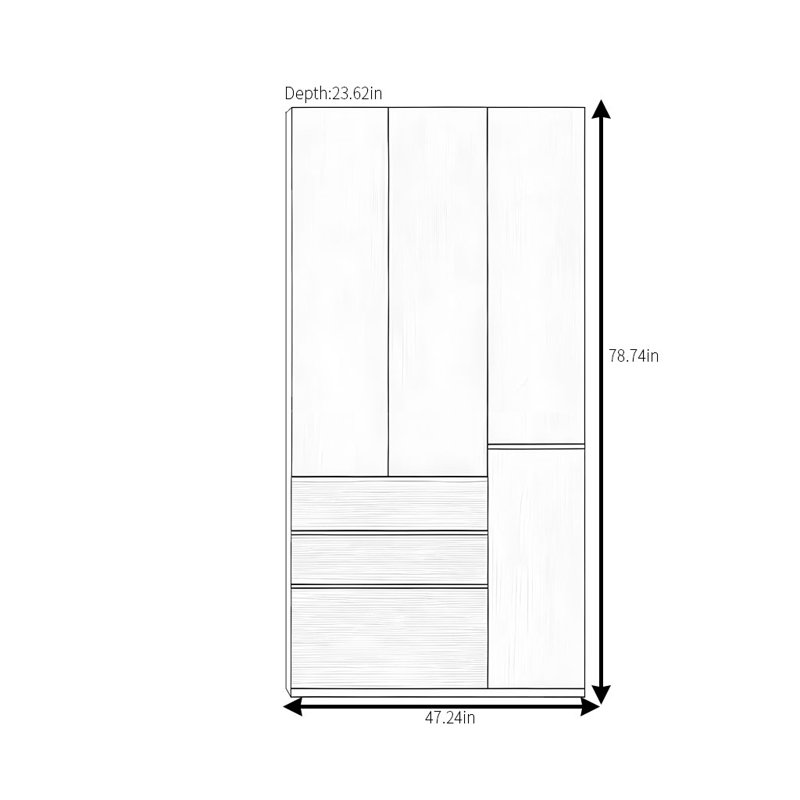 Simple Solid Color Wardrobe