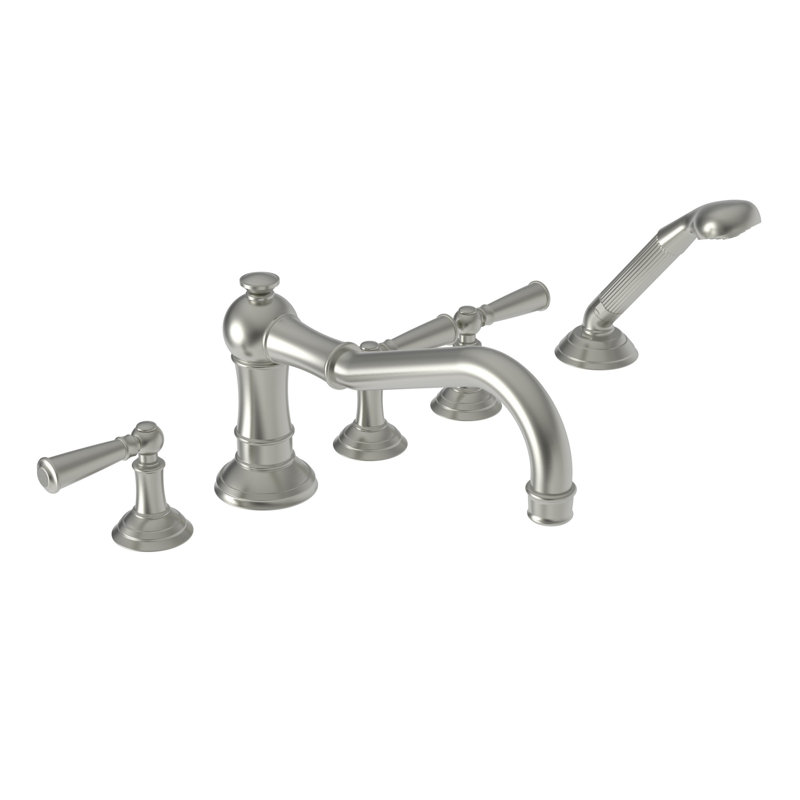Roman Tub Faucet With Hand Shower, Satin Nickel