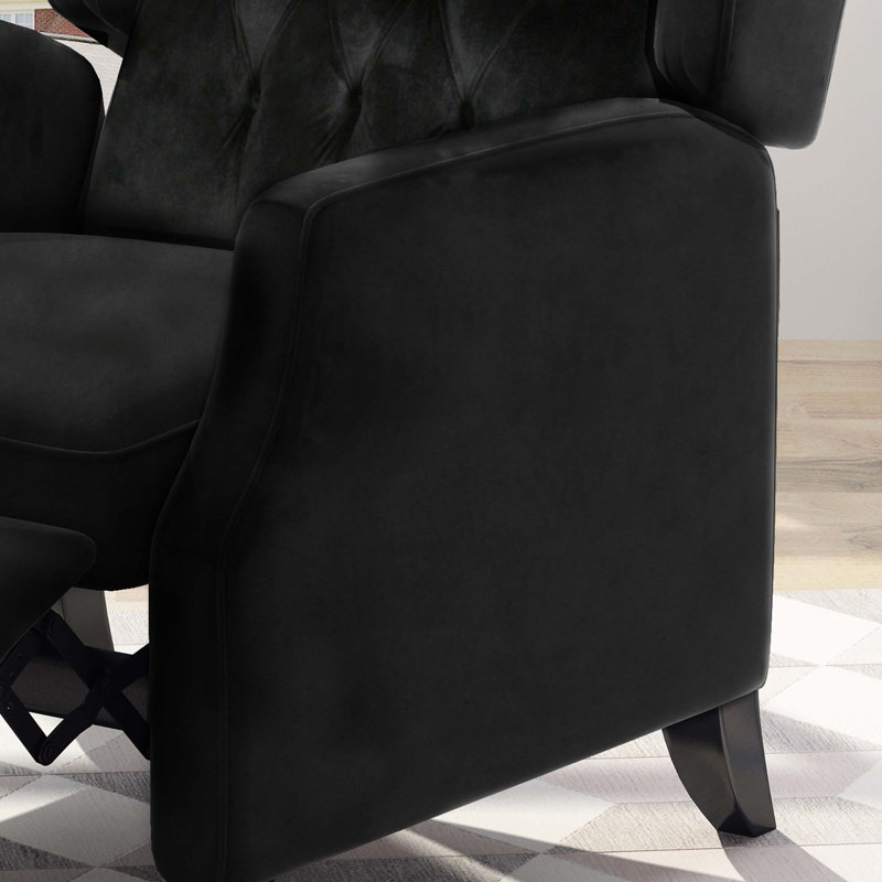 Morphis Recliner, Black Velvet