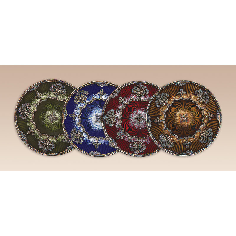Metal Round Coaster, Brown
