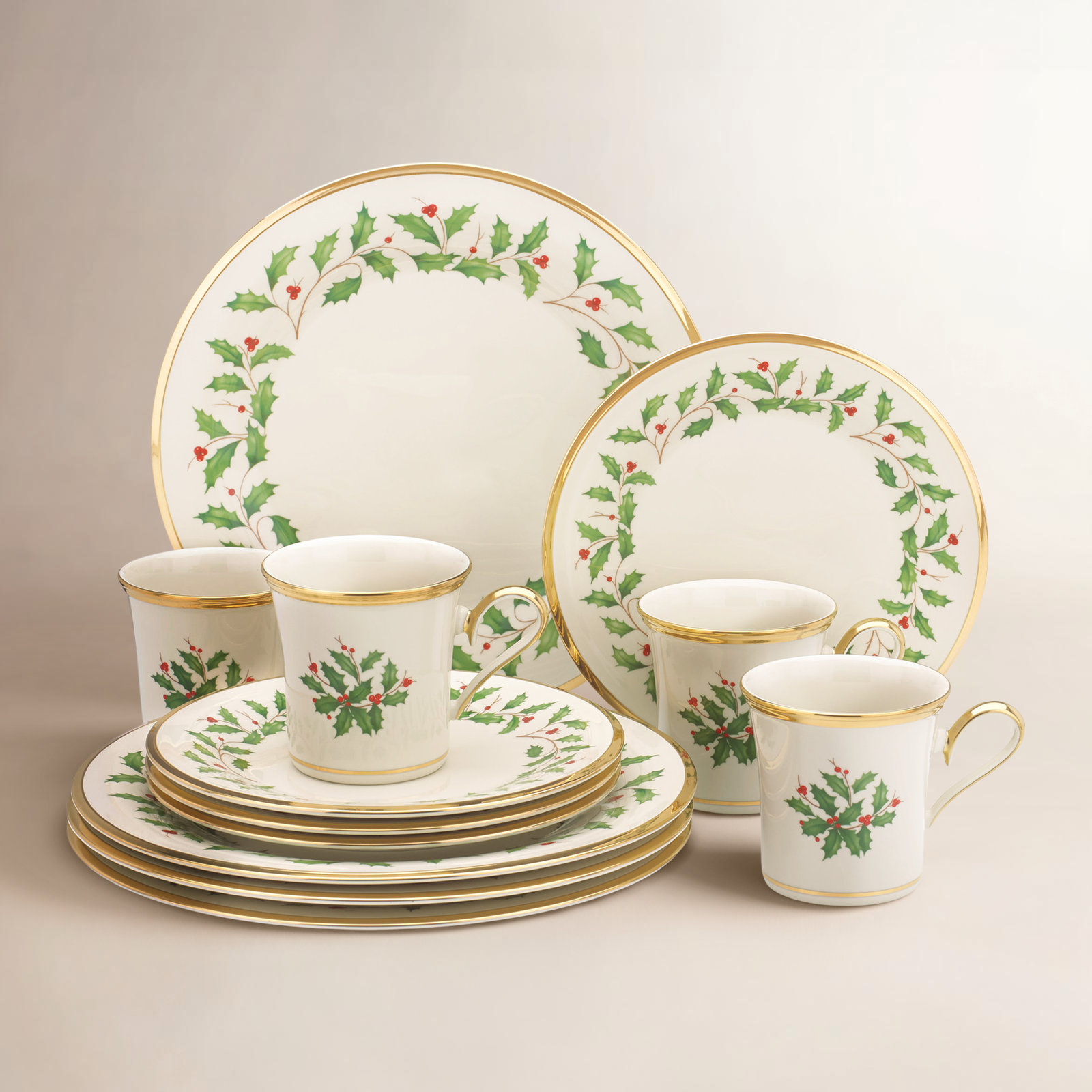 Lenox Holiday 12-Piece Plate & Mug Set & Reviews | Birch Lane