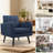 29.75" W Mid-century Upholstered And Tufted Arm Chair With Rubber Wood Legs (Set Of 2)-480896542