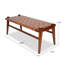Banc en cuir brun clair Cody