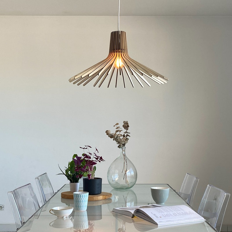 Luminaire suspendu 1 lumière Azur, Cordon blanc