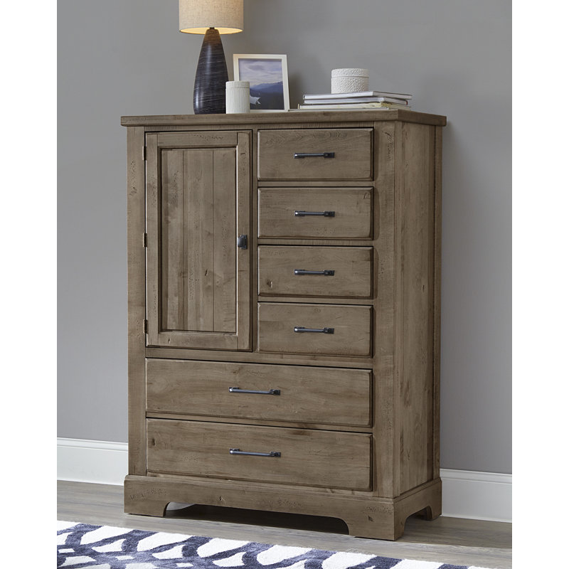 Commode 6 tiroirs Luca, Gris pierre