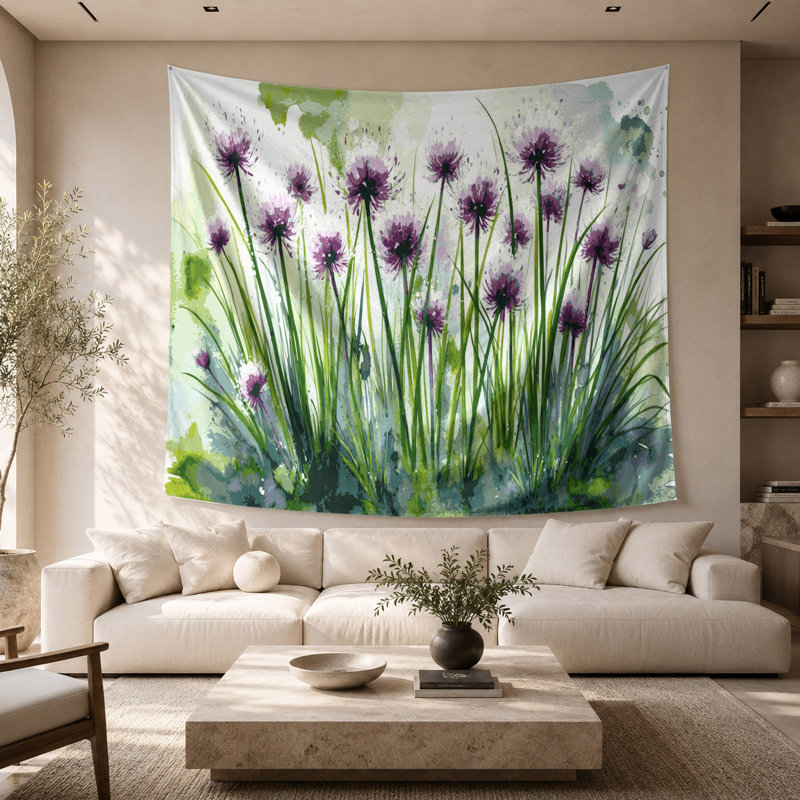 Tapisserie murale «Légumes ciboules», 26 po x 36 po