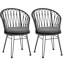 Chaise de patio avec coussin (ensemble de 2)-699867949-699867947