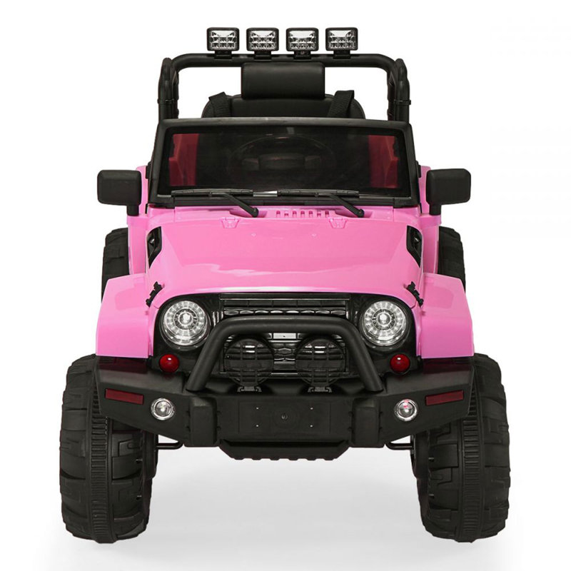 Tobbi 12 Volt 1 Seater Battery Powered Ride On with Remote Control, Pink/Black/Brown