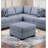 Contemporary Functional Sectional Sofa 4Pc Set With Built-In Shelves, Gray Boucle Fabric, L-Shaped Design For Living Room Comfort And Style.-959226683