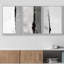 "Minimal Landscape Pastel" noir et blanc, gris, images neutres, impression sur toile, 3 pièces-94434109-94434107