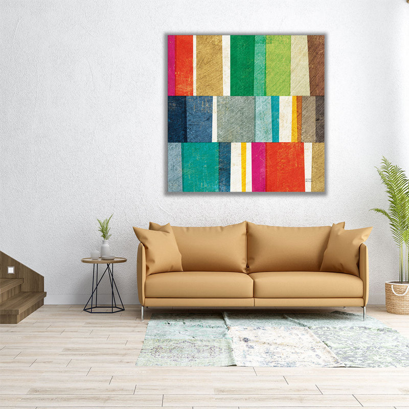 Colourful Abstract - Canvas Print Wall Art, 16" H x 16" W