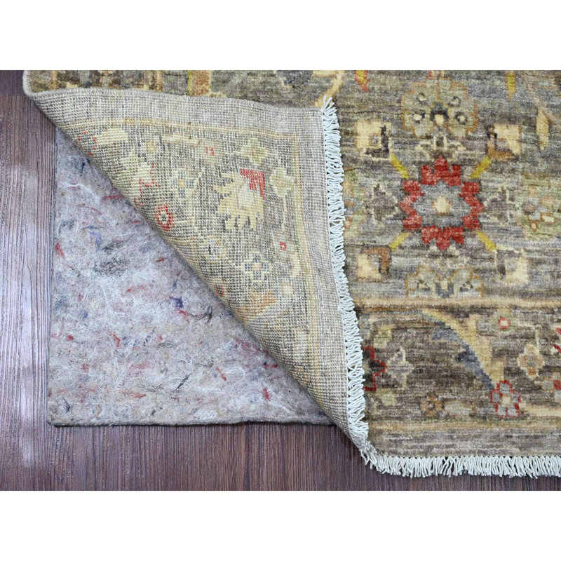 Tapis gris pur en laine noué à la main 3 pi 1 po x 4 pi 9 po A6CAC80234CA4BE09B6EAA72BCE0EFE8