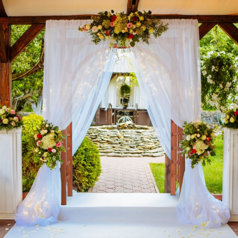 Aahyan 160cm W x 60cm D Solid Wood Arbour in Brown
