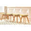 Table de salle à manger Mid-Century pour 4-6 personnes avec plateau en MDF, table de salle à manger à piédestal, table basse de loisirs
