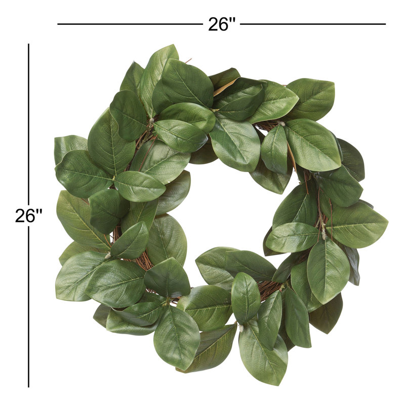 Magnolia Leaf and Twig Wreath