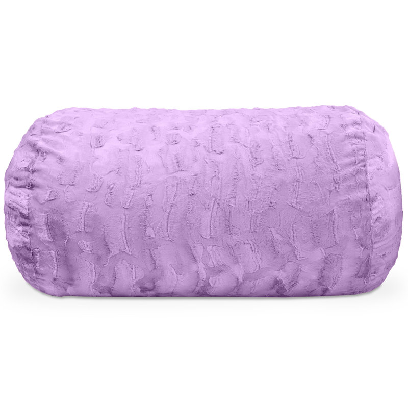 Fauteuil à billes Sofa Saxx, 4 pieds - Fourrure de luxe, Campanule mauve en fausse fourrure